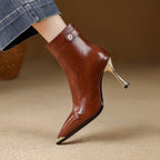 Estelle | Botines de Piel Auténtica con Tacón