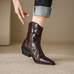 Botas de Piel Auténtica Estilo Western