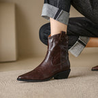 Botas de Piel Auténtica Estilo Western