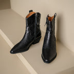 Botas de Piel Auténtica Estilo Western