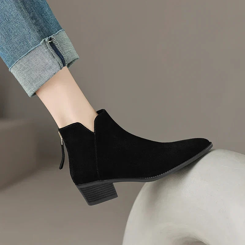 Farah | Botas Rectas de Piel Auténtica