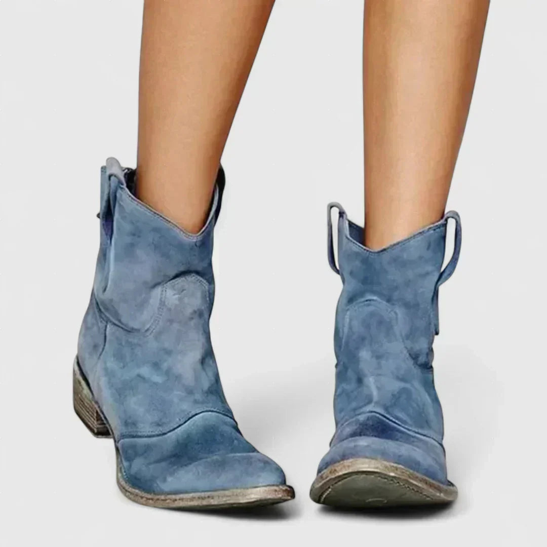 Elisa | Botines Estilo Cowboy de Línea Retro con Acabado Elegante