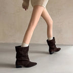 Delia | Botines de Piel de Media Caña