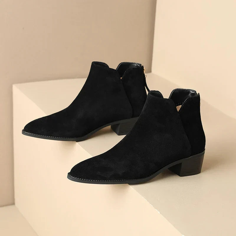 Farah | Botas Rectas de Piel Auténtica