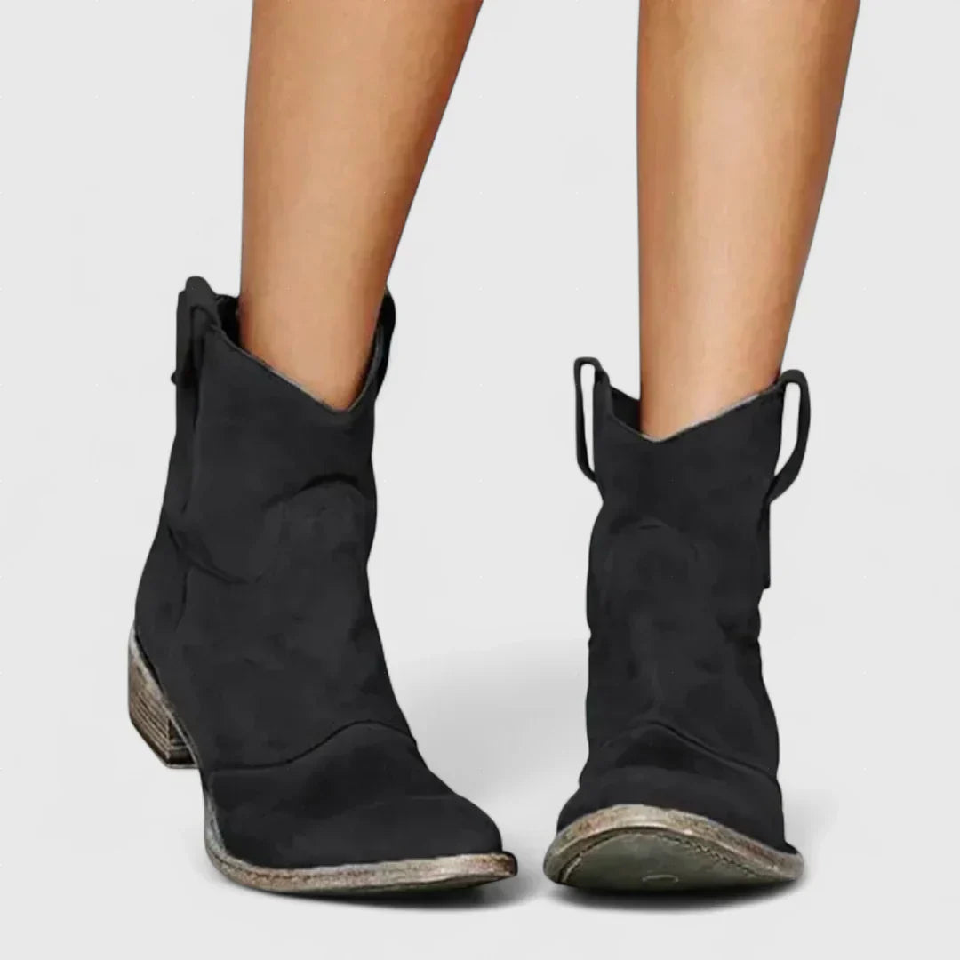 Elisa | Botines Estilo Cowboy de Línea Retro con Acabado Elegante