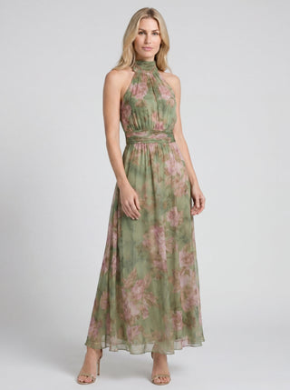 Verde con estampado floral