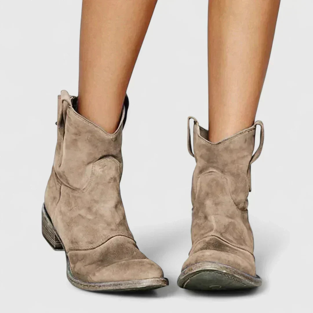 Elisa | Botines Estilo Cowboy de Línea Retro con Acabado Elegante