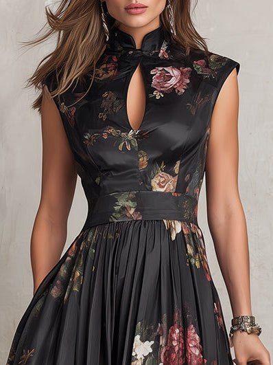 Mia | Vestido plisado con escote lágrima