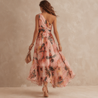 Maria | Vestido floral de un solo hombro