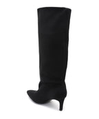 Botas de ante con tacón de aguja Auri negras