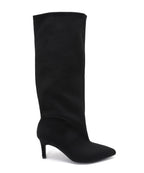 Botas de ante con tacón de aguja Auri negras