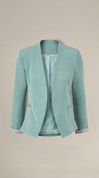 Blazer de corte recto con hombreras