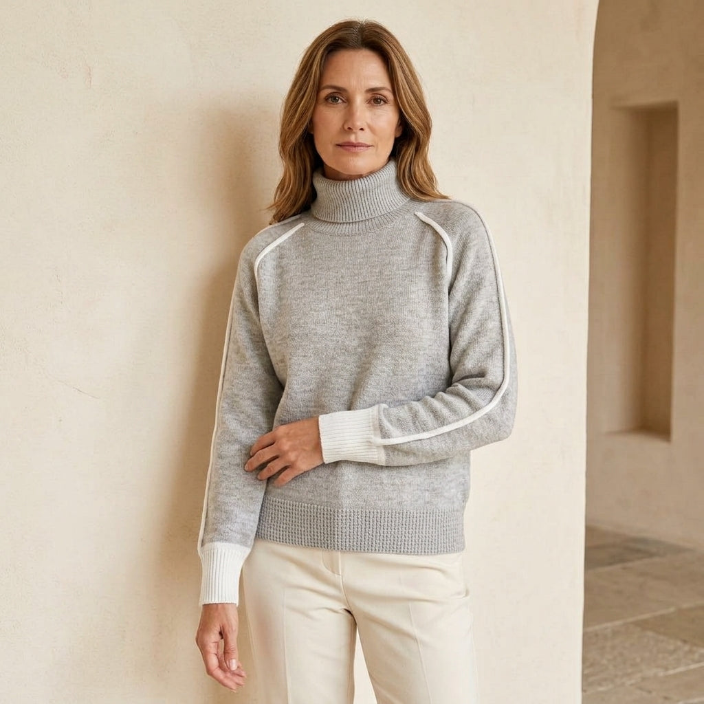 Elle | Suéter de cuello alto acogedor para mujer