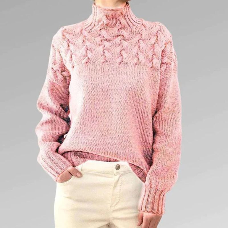 Erika | Suéter de cuello alto liso