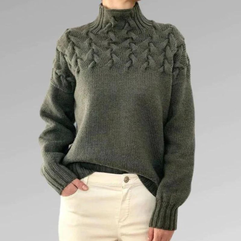 Erika | Suéter de cuello alto liso