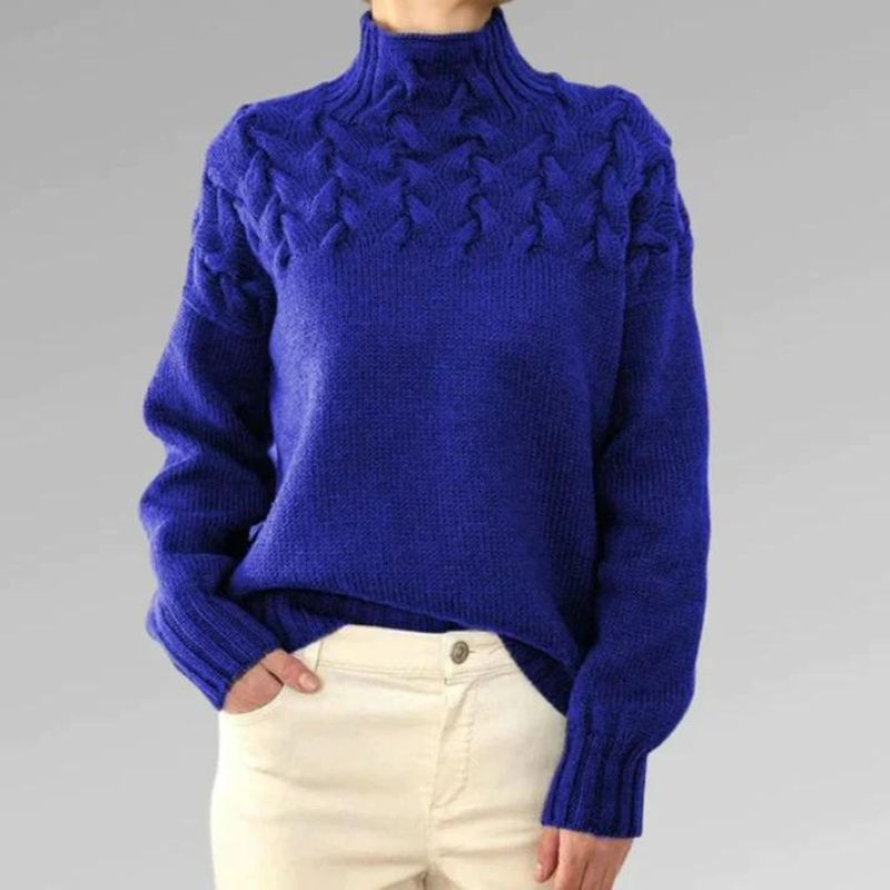 Erika | Suéter de cuello alto liso