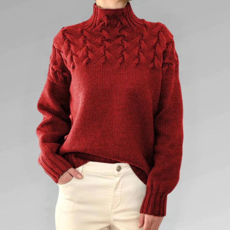 Erika | Suéter de cuello alto liso