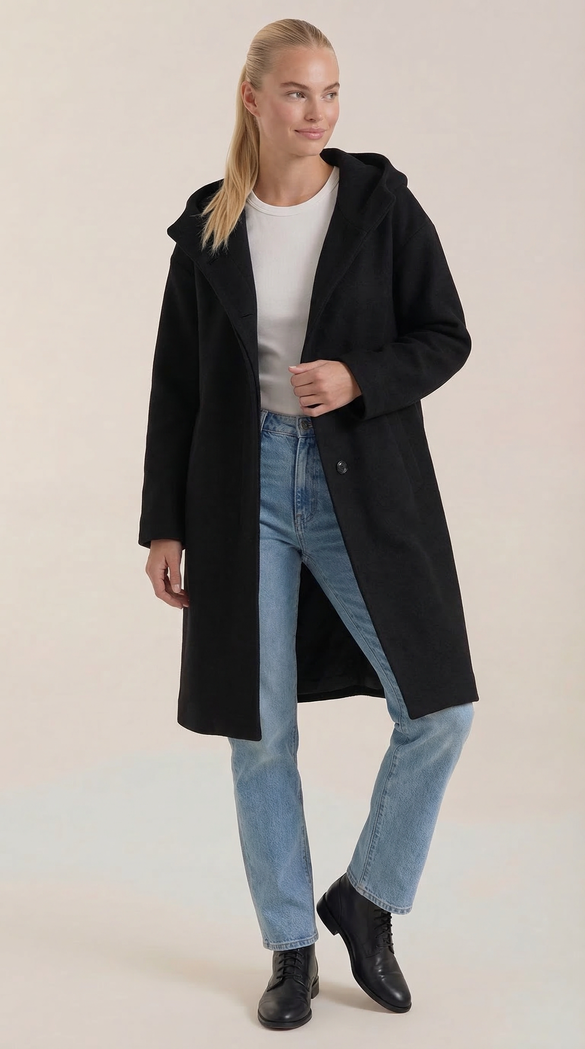 Abrigo con Capucha Meredith Longline